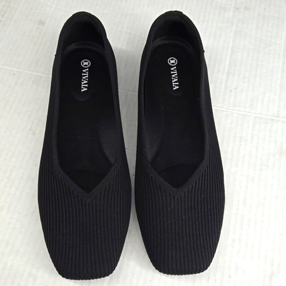 VIVAIA Margot Casual Black Flats Slip on Washable Ballet Flats Shoes EU 43 US 11 - Picture 1 of 13